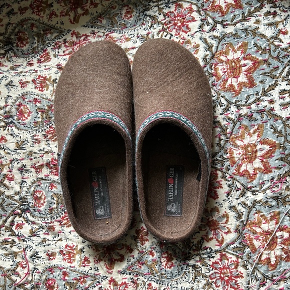 Haflinger Clogs Brown Wool 39 - Picture 1 of 3